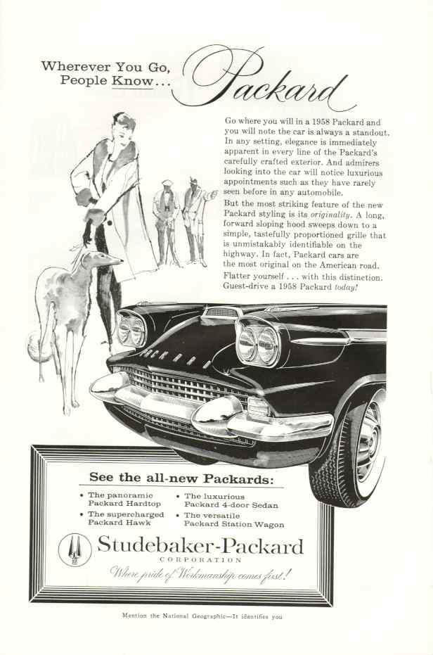 1958 Packard Auto Advertising